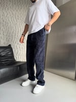LACİVERT REGULAR KALIP KADİFE PANTOLON