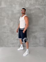 LACİVERT ŞERİTLİ JORDAN ŞORT