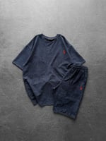 LACİVERT SWM ŞORTLU POLO TAKIM