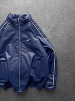 Mavi Nike Deri Ceket