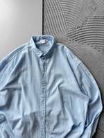 MAVİ OVERSİZE KETEN GÖMLEK