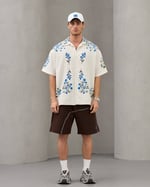 MAVİ PAPATYA OVERSİZE GÖMLEK