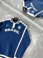 Mavi Yakalı Brasil Sweat