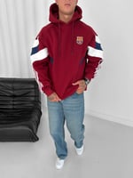 Parça Barça Kapüşonlu Sweat Bordo