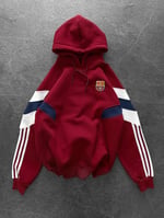 Parça Barça Kapüşonlu Sweat Bordo