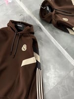 Parça Real Kapüşonlu Sweat Kahve