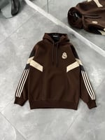 Parça Real Kapüşonlu Sweat Kahve