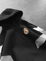 Parça Real Kapüşonlu Sweat Siyah