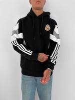 Parça Real Kapüşonlu Sweat Siyah