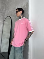 PEMBE BİSİKLET YAKA ADİDAS TSHİRT