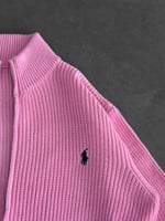 PEMBE POLO TRİKO HIRKA