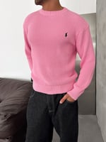 PEMBE POLO TRİKO KAZAK