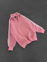 PEMBE ŞERİTLİ YARIM FERMUAR NİKE SWEAT