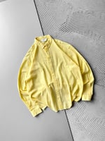 SARI OVERSİZE KETEN GÖMLEK