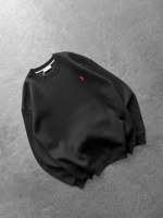 SİYAH BASİC POLO SWEAT