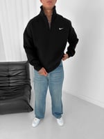 Siyah Fermuar Nike Sweat