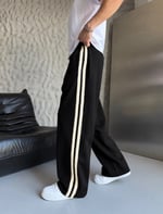 SİYAH HASIRLI BAGGY EŞOFMAN