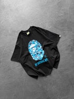 SİYAH MAVİ BAPE TSHİRT