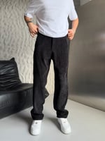 SİYAH REGULAR KALIP KADİFE PANTOLON
