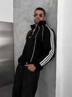 SİYAH ŞERİTLİ YARIM FERMUAR NİKE SWEAT