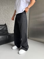 SİYAH SÜPER BAGGY KOT PANTOLON
