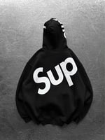 SİYAH SUPREME KAPŞONLU SWEAT