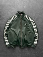 Yeşil Adidas Deri Ceket