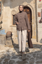 Berta Ceket - Vizon