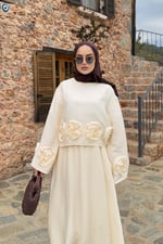 Flowe Takım - Ekru