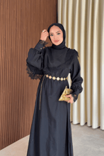 Lace Elbise - Siyah