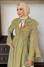 Mabel Elbise - Yağ yeşili