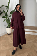 Mare Keten Takım - Bordo