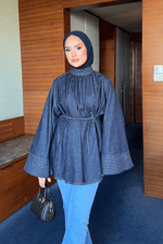 Mina Denim Gömlek - Lacivert