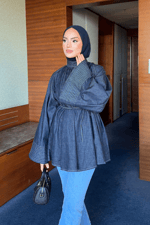 Mina Denim Gömlek - Lacivert