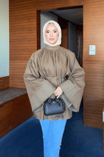 Mina Denim Gömlek - Vizon