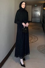 Monica Şifon Elbise - Siyah