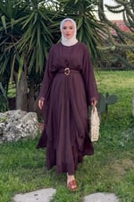 Mozza Elbise - Mürdüm