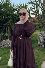 Mozza Elbise - Mürdüm