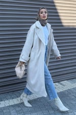 Oversize Kaşe Kaban 