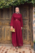 Petty Elbise - Bordo