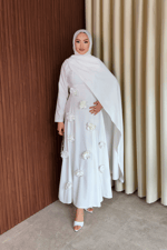 Rovena Elbise - Beyaz