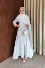 Rovena Elbise - Beyaz