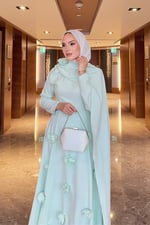 Rovena Elbise - Mint Yeşili