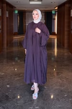 Shine Abaya Takım - Mürdüm