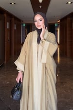 Shine Abaya Takım - Yağ Yeşili