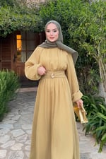 Varda Elbise - Yağ Yeşili