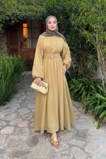 Varda Elbise - Yağ Yeşili