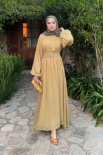 Varda Elbise - Yağ Yeşili
