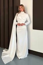 Violet Elbise - Beyaz