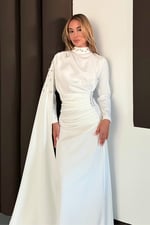 Violet Elbise - Beyaz